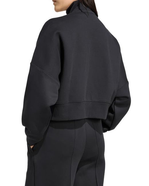 Adidas Black 3-Stripes Zip Front Cotton Blend Jacket