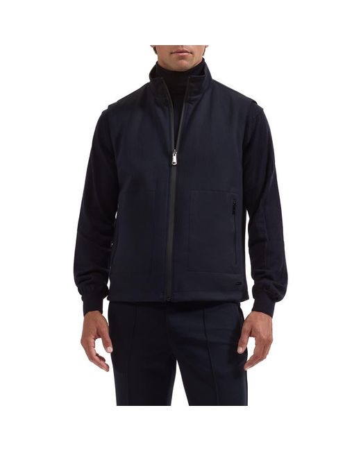 Bugatchi Blue Soft Touch Knit Vest for men