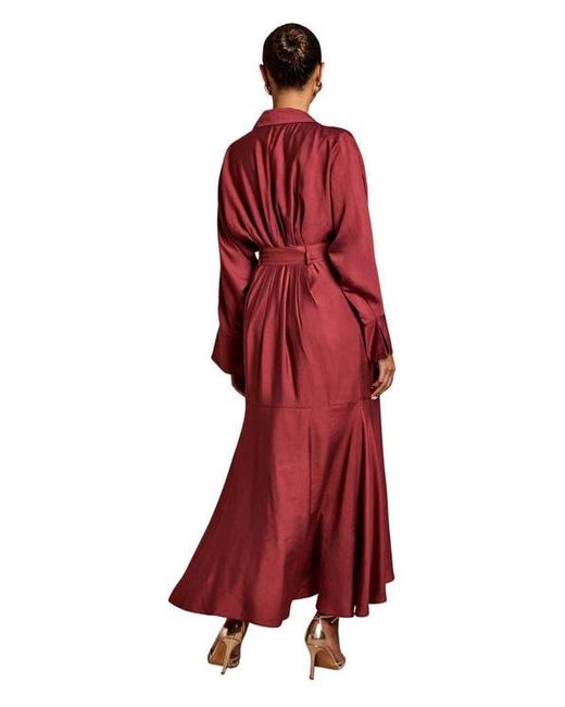 Coast Women's Red Petite Long Sleeve Belted Wrap Dress Coast Women's Red Petite Long Sleeve Belted Wrap Dress