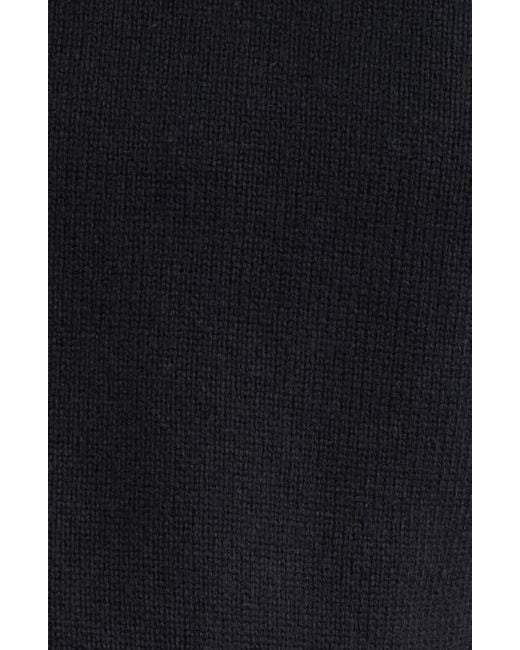 Caslon Black Raglan Sleeve Roll Neck Wool & Cotton Sweater