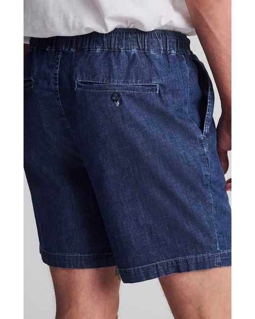Mavi Blue Clint Drawstring Chambray Shorts for men