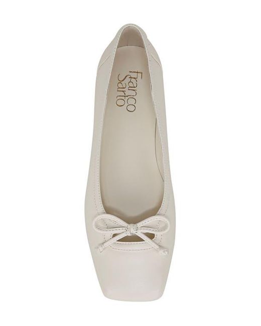 Franco Sarto White Imara Square Toe Ballet Flat