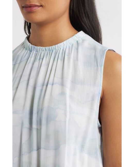 Cloth & Stone Blue Bubble Tank Top