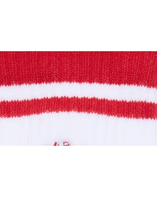 Sporty & Rich White Stripe Rib Socks