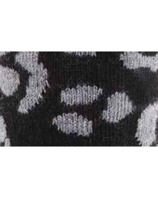Memoi Black Leopard Assorted 2-Pack Crew Socks
