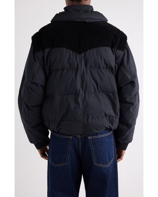 Isabel Marant Black Dawson Down Convertible Jacket for men