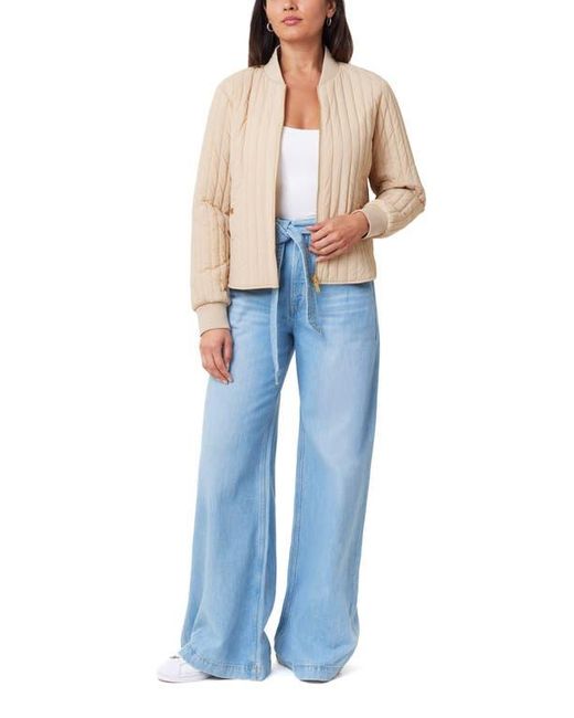 Scotch & Soda White Reversible Quilted Bomber Jacket