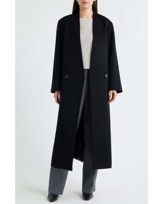 Fleurette Black Layla Double Breasted Wool Coat