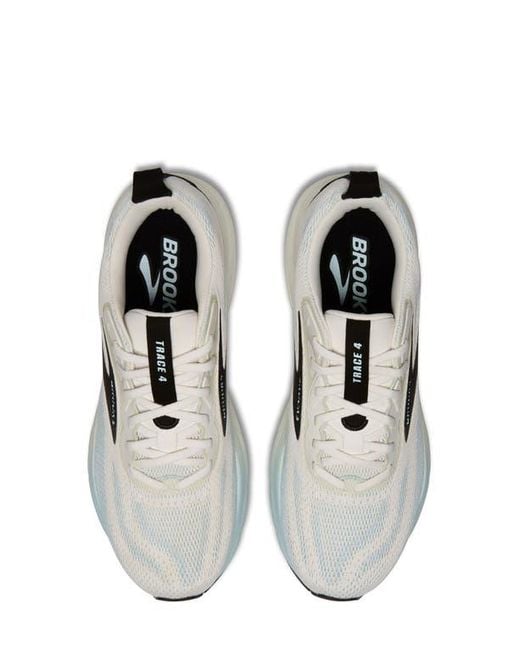 Brooks White Trace 4 Running Shoe for men