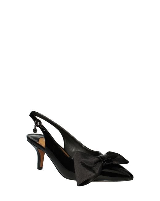 J. Reneé Black J.Renée Devika Slingback Pointed Toe Pump