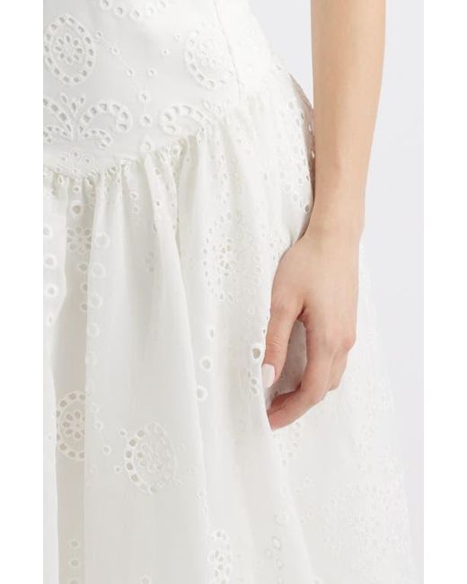 Likely White Breena Eyelet Midi Sundress