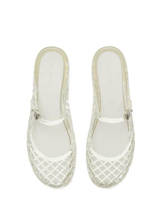Tory Burch White Mellow Mary Jane Jelly Mule
