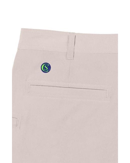 Con.struct Natural Regular Fit Solid Flat Front Recycled Performance Golf Pants for men