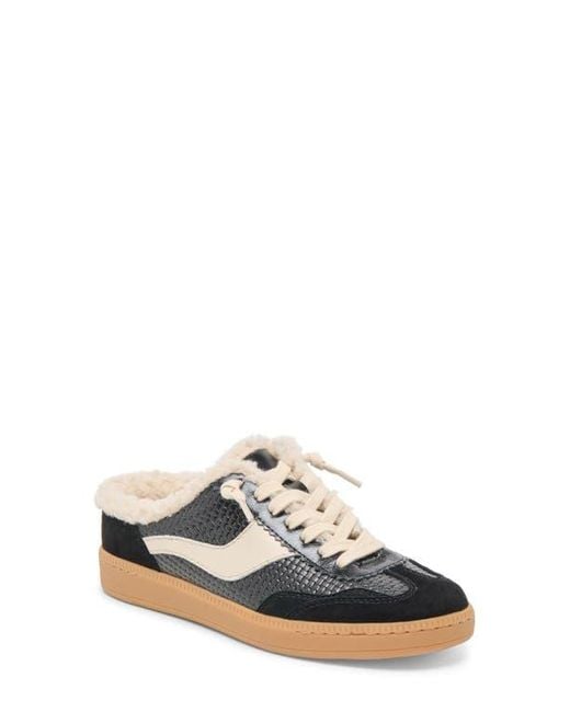 Dolce Vita White Notice Faux Shearling Sneaker