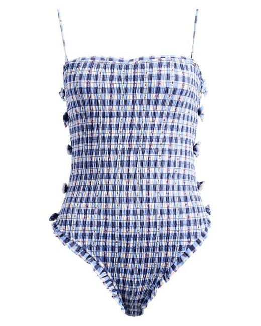 Damson madder ワンピース Damson Madder Women's Tashi One-Piece Swimsuit | $52.90