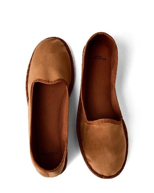 Mango Brown Velour Loafer