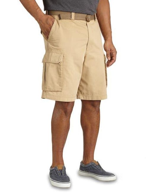 True Nation by DXL Natural Big & Tall Relaxed-Fit Twill Cargo Shorts for men