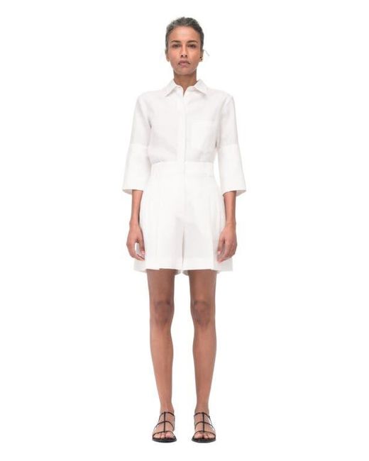Another Tomorrow White Pleated Short