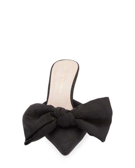 Loeffler Randall Black Margot Knotted Bow Pointed Toe Mule