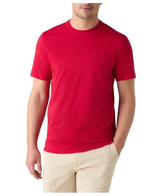Robert Talbott Red Stretch Jersey Dean Tee for men