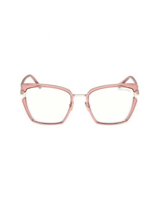 Tom Ford Multicolor 54Mm Butterfly Light Blocking Optical Glasses