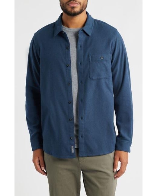 Free Fly Blue Seawool Flannel Button-Up Shirt for men