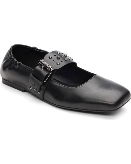 Ash Black Beverly Mary Jane Flat