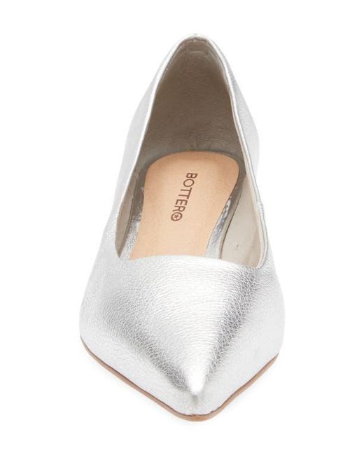 BOTTER White Alessandra Pointed Toe Ballet Flat
