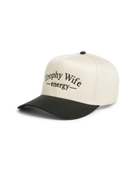 Friday Feelin White Trophy Wife Energy Adjustable Snapback Hat