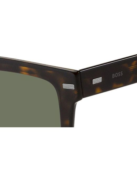 Boss Green 53mm Rectangular Sunglasses for men