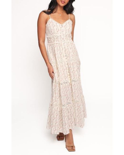 long sleeve white maxi dress lace Melrose Ivory Long Sleeve Lace Maxi Dress - XXL Size - Women's Dresses