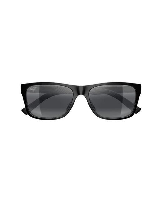 Maui Jim Gray 57Mm Polarizedplus2 Rectangular Sunglasses