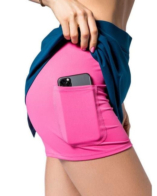 PB5star Blue Side Split Skirt