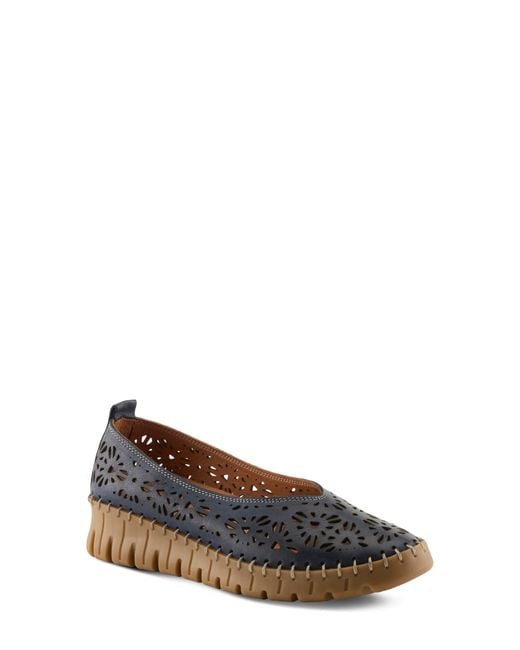 Spring Step Blue Carosa Platform Sneaker