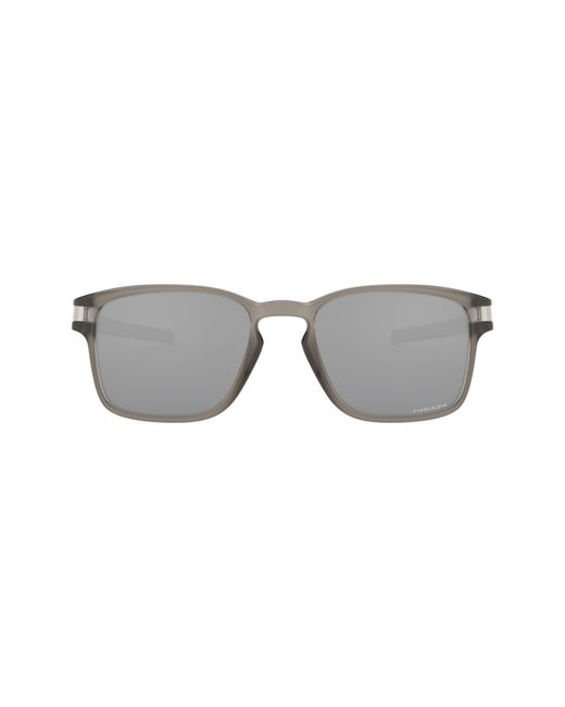 Oakley Gray Latch 55Mm Prizm Rectangular Sunglasses for men