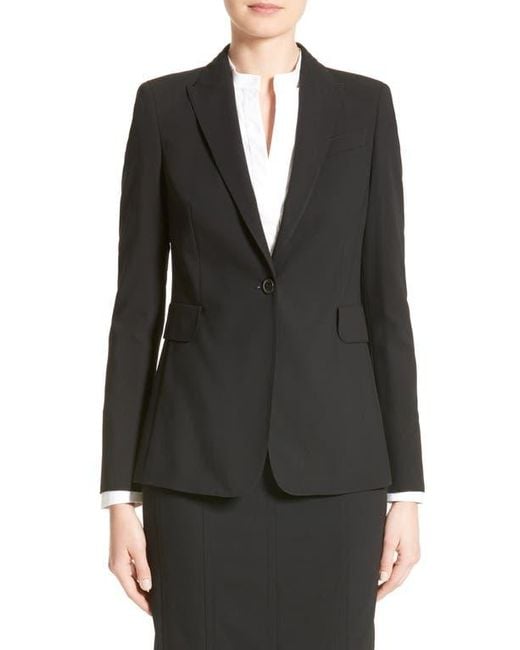 Akris Punto Black Long One-Button Jacket
