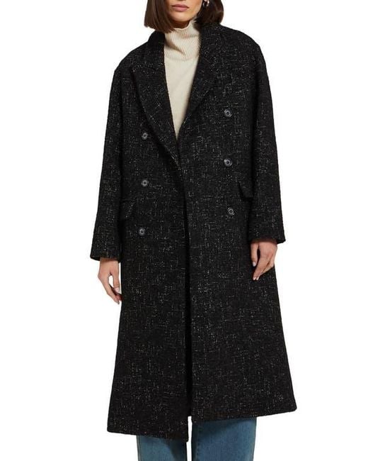 Ottod'Ame Black Wool-Blend Double-Breasted Coat