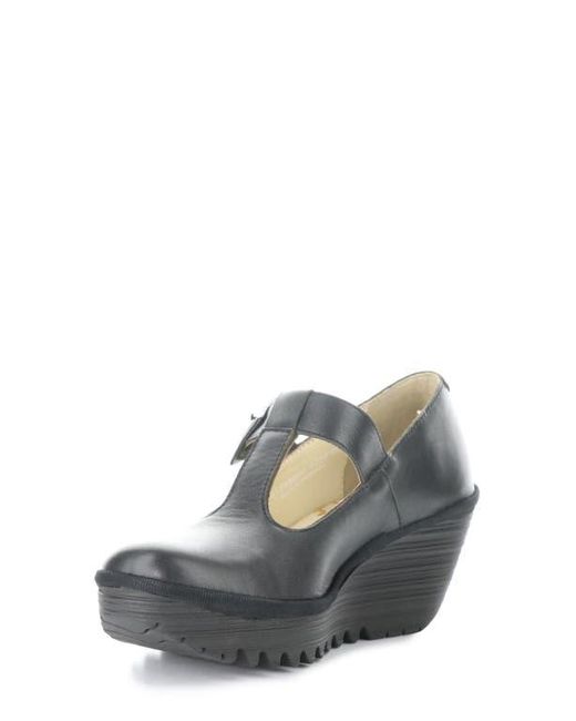Fly London Gray Yald Wedge Mary Jane Pump