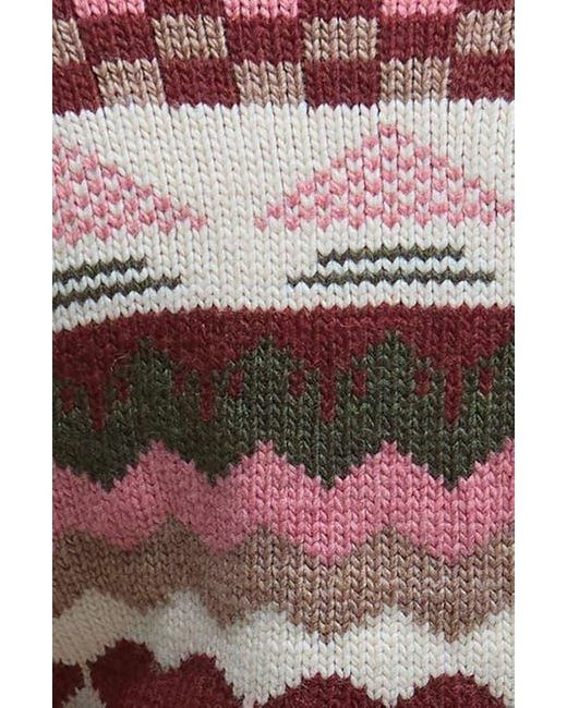 Barbour Multicolor Ruby Wool Blend Shawl Collar Cardigan