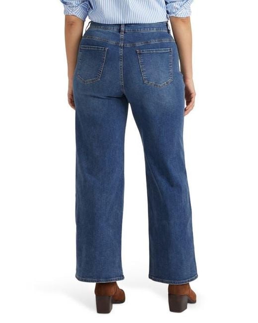 UNIVERSAL STANDARD Blue Roxy High Waist Relaxed Bootcut Jeans