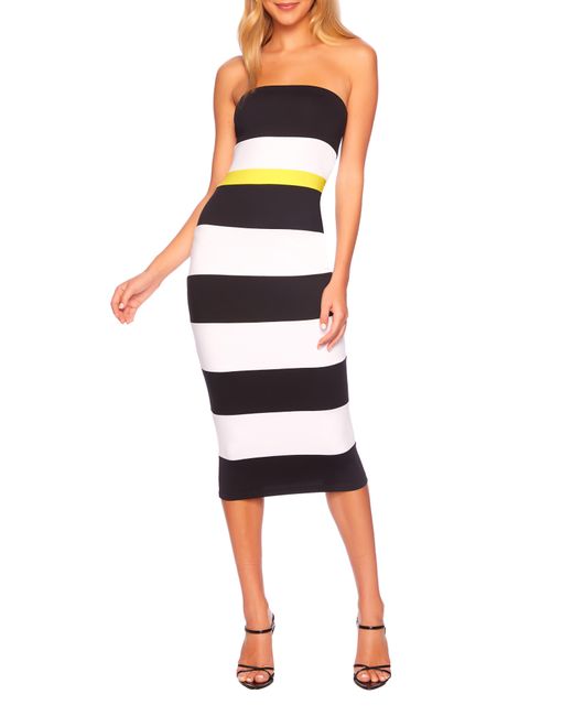 Susana Monaco White Stripe Tube Dress