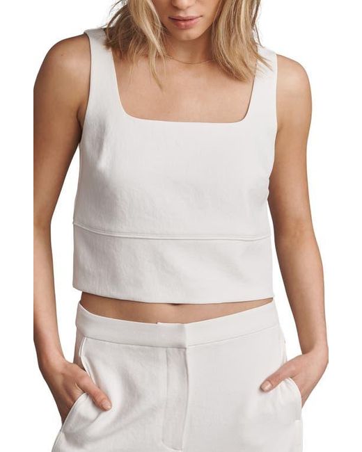 Rhone White Horizon Crop Tank
