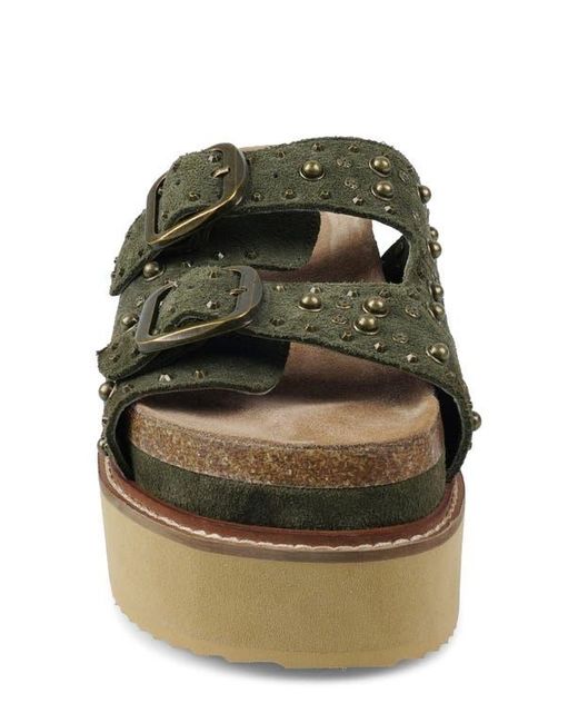 Zigi Green Studded Platform Sandal
