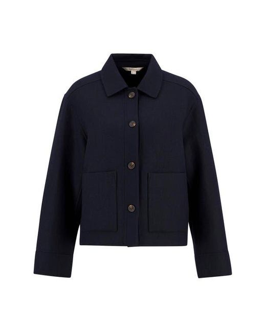 Barbour Black Ashdon Double Face Wool Blend Overshirt
