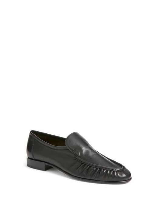 The Row Black Soft Two Loafer