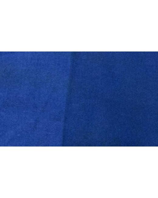 Mango Blue Straight Fit Linen Shorts