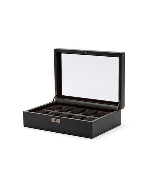 Wolf Black Axis 10 Piece Watch Box for men