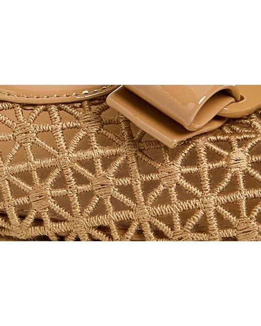 Ferragamo Natural Macramé Vara Bow Pump