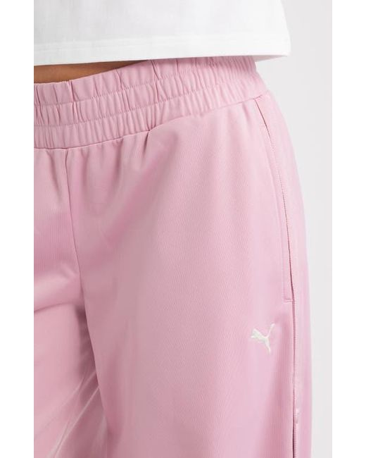 PUMA Pink Low Rise Popper Side Snap Pants