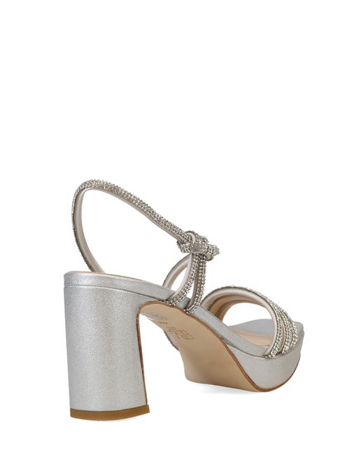 Pelle Moda White Darine Slingback Platform Sandal